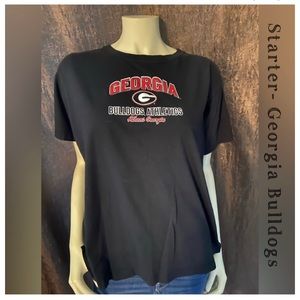 STARTER Georgia Bulldogs Black T-shirt, Boys XL 16/18, EUC!!